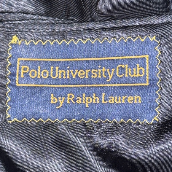 Polo University Club by Ralph Lauren Navy Pin Striped Wool Blazer - Picture 7 of 8